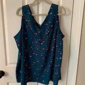 Lane Bryant Floral Sleeveless Top Size 18
